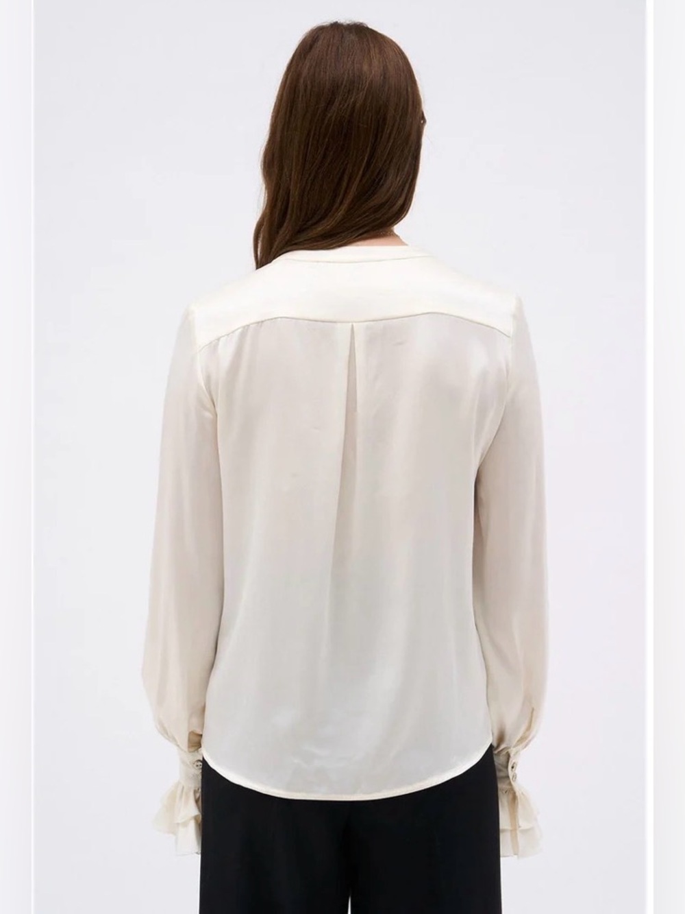DMN Paris Vanessa Silk Blouse Ivory Size EU 38 US 6 $707 - Picture 2 of 6